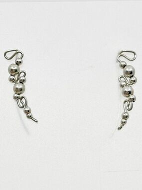 Hand Made sterling silver bead earrings - GM945